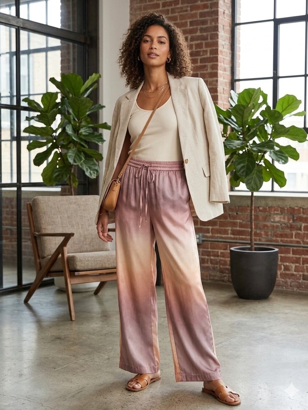 Vero Moda Vmelia Ombre Normal Waist Straight Leg Pants - Size L